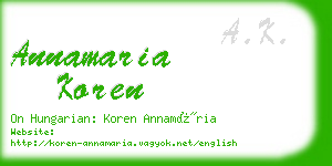 annamaria koren business card